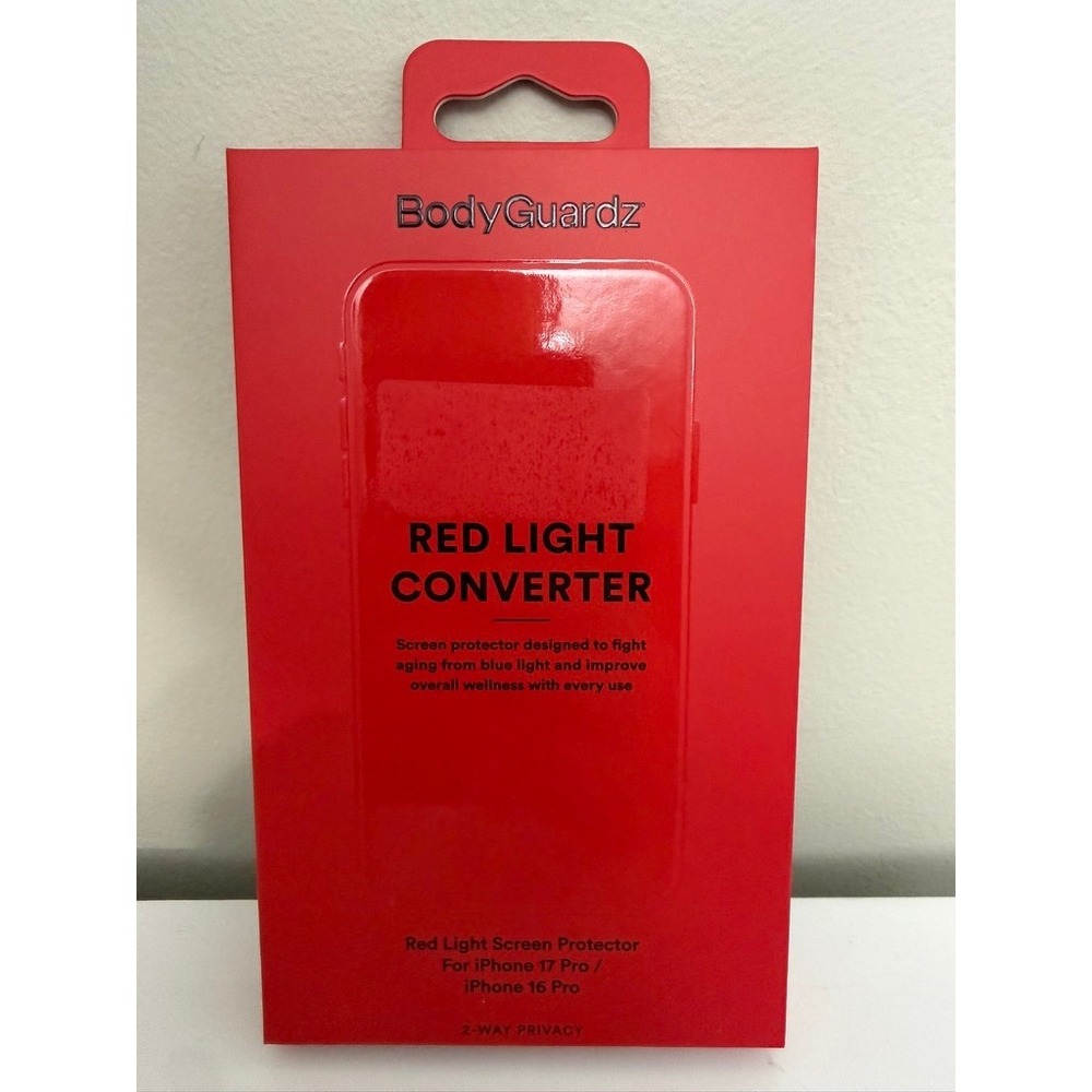 BodyGuardz Red Light Converter Privacy Screen Protector iPhone 17 Pro / 16 Pro